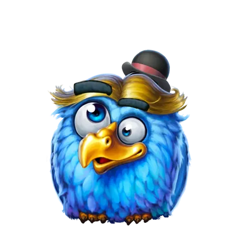 Pirots 3 personaje pájaro azul