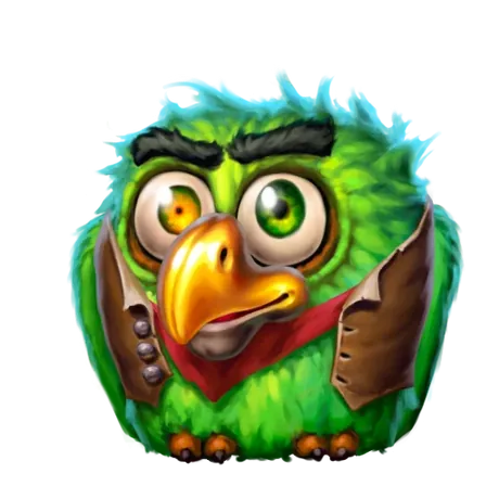 Pirots 3 personaje pájaro verde