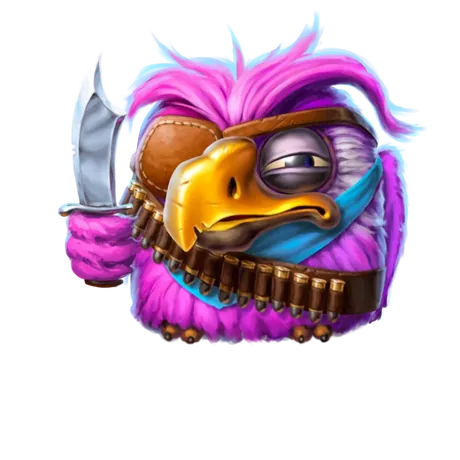 Pirots 3 personaje pájaro morado