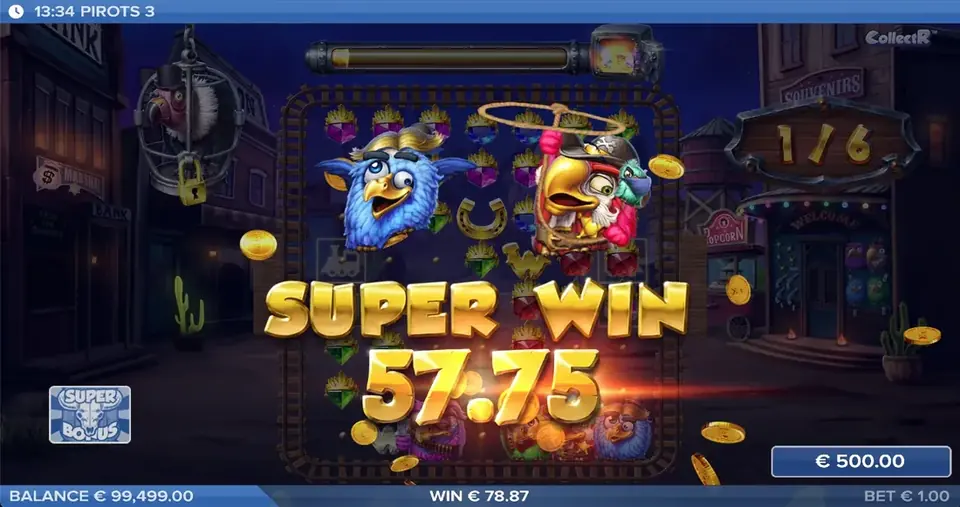 Pantalla de supervictoria de Pirots 3