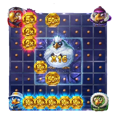 Función Yeti Snack Time de Pirots 4 en Frozen Fury