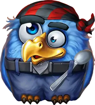 Personaje de Pirots 5 Skipper pájaro azul