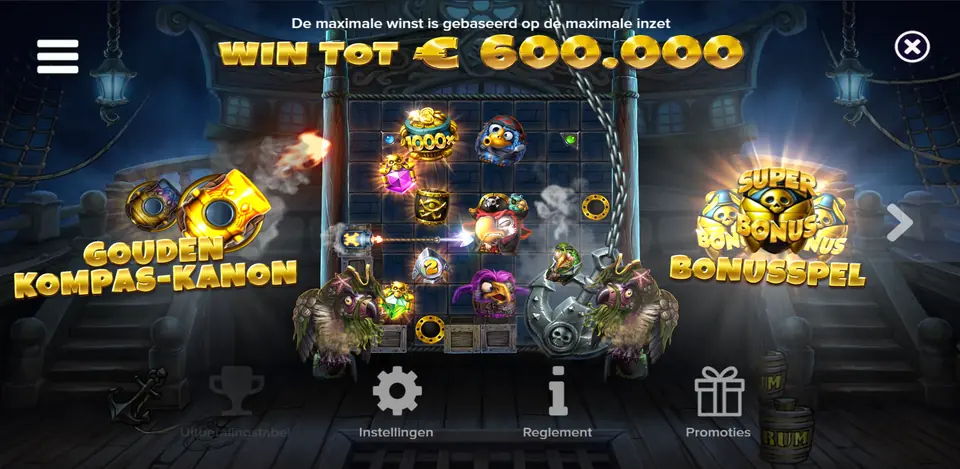 Tabla de pagos de las gemas por nivel en Pirots 5 The Kraken