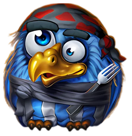 Skipper, el loro azul de Pirots 5 The Kraken