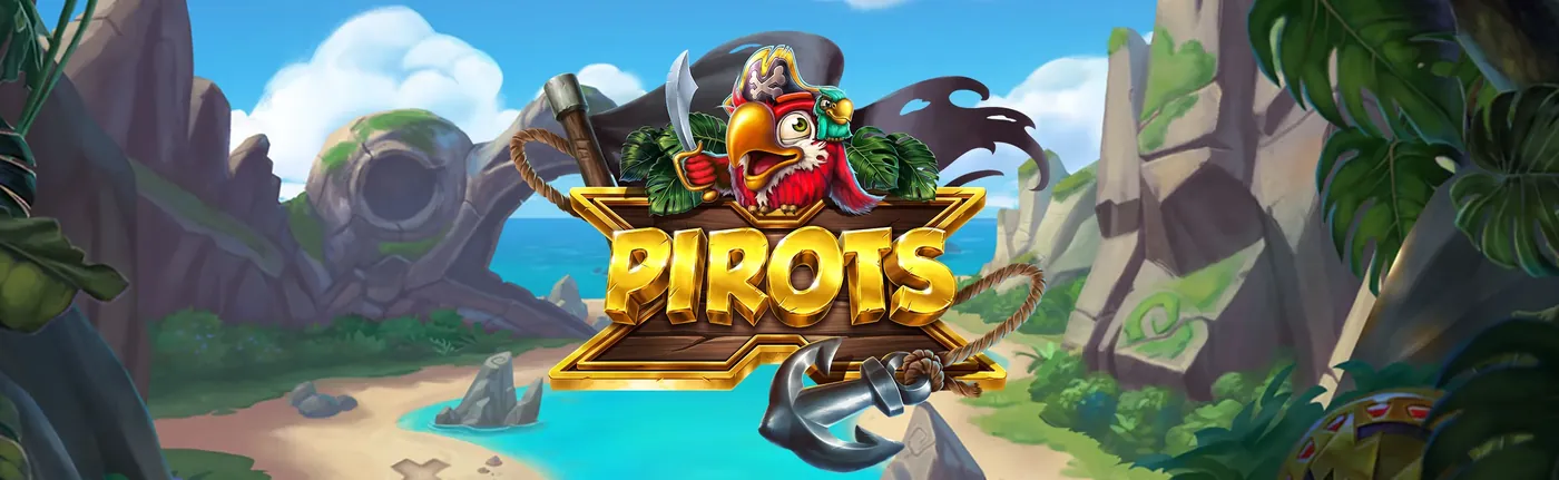 Banner promocional de Pirots X con temática pirata